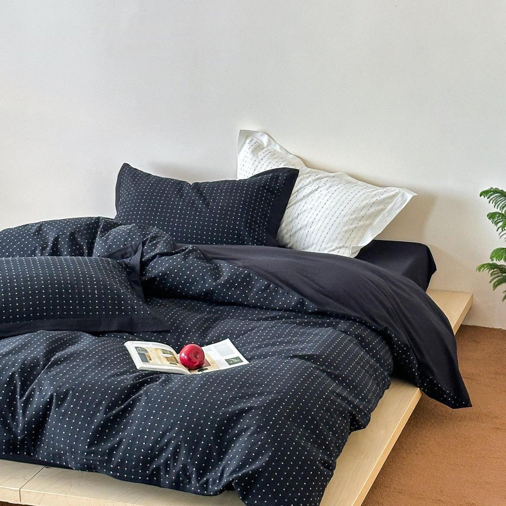 Midnight Whisper Square Jacquard Duvet Cover