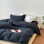 Midnight Whisper Square Jacquard Duvet Cover