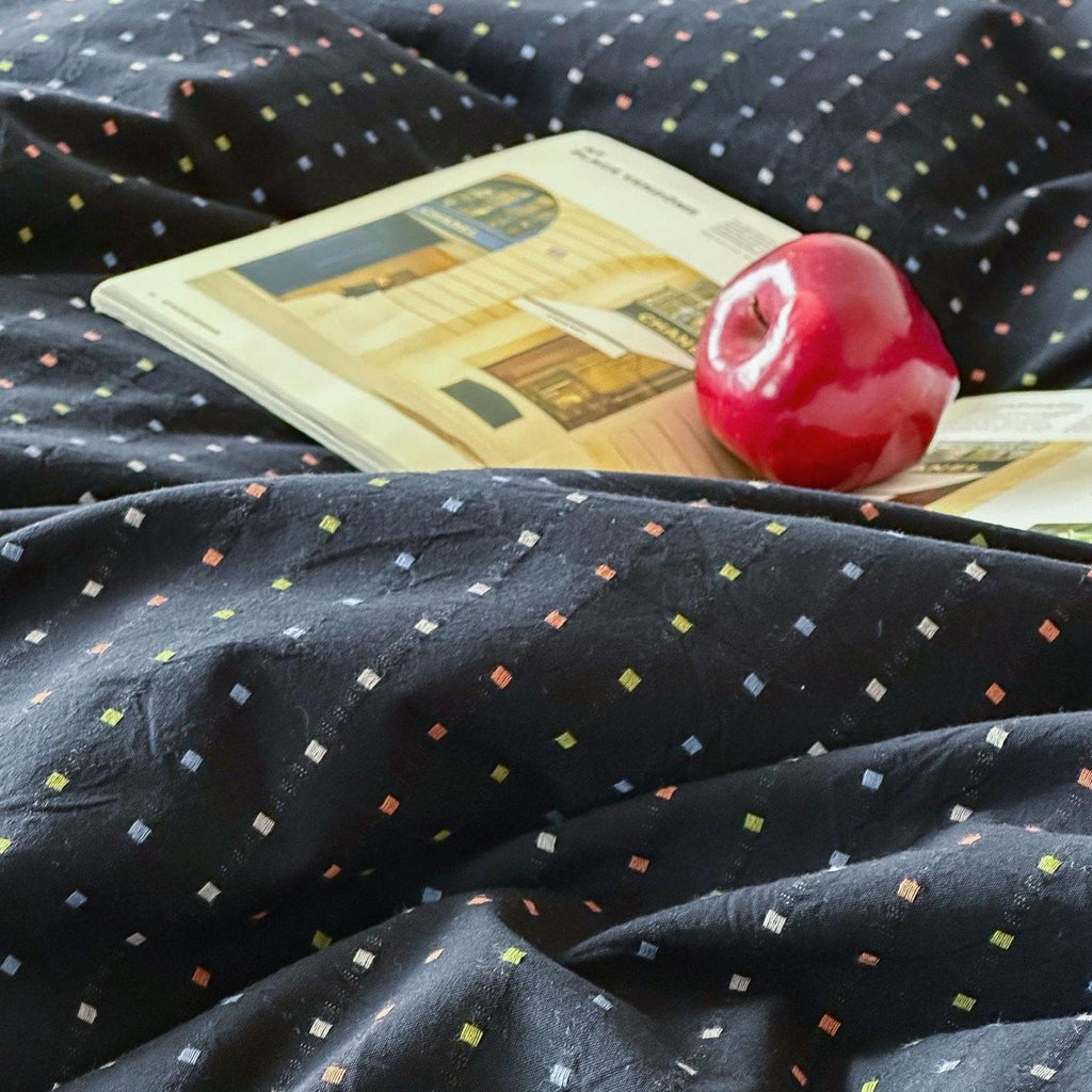 Midnight Whisper Square Jacquard Duvet Cover