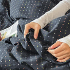 Midnight Whisper Square Jacquard Duvet Cover