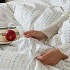 Snow Whisper Square Jacquard Duvet Cover