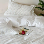 Snow Whisper Square Jacquard Duvet Cover