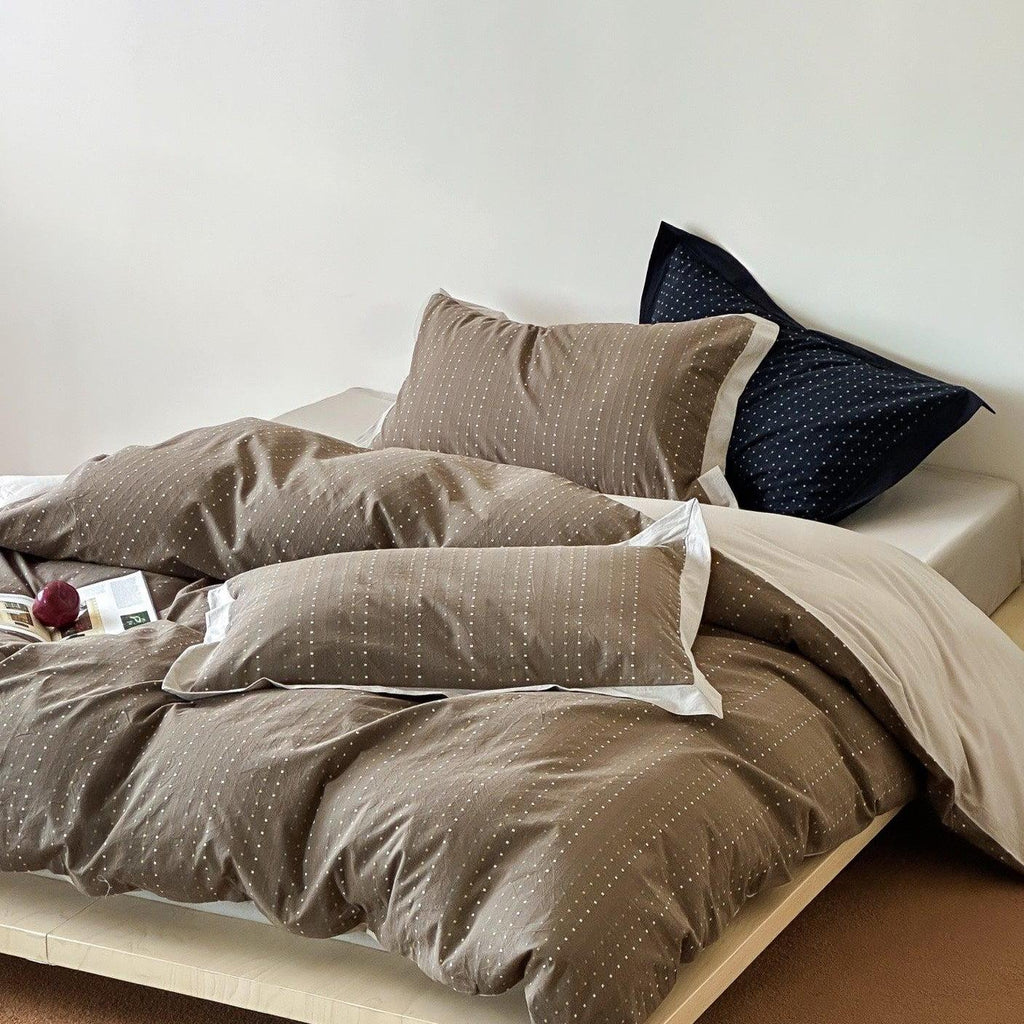 Driftwood Whisper Square Jacquard Duvet Cover