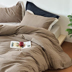 Driftwood Whisper Square Jacquard Duvet Cover
