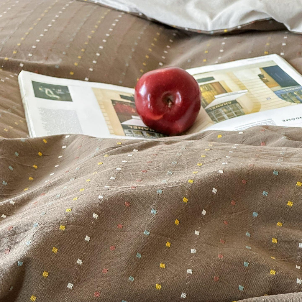 Driftwood Whisper Square Jacquard Duvet Cover