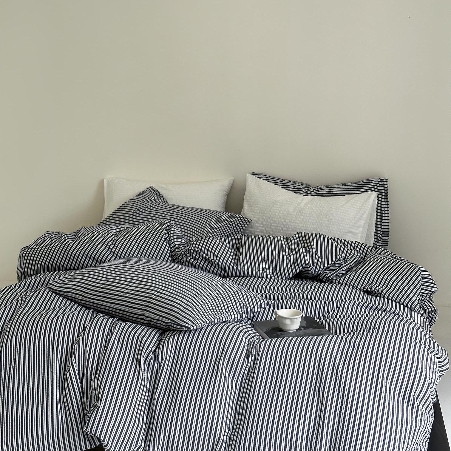 Harbor Breeze Stripe Seersucker Duvet Cover