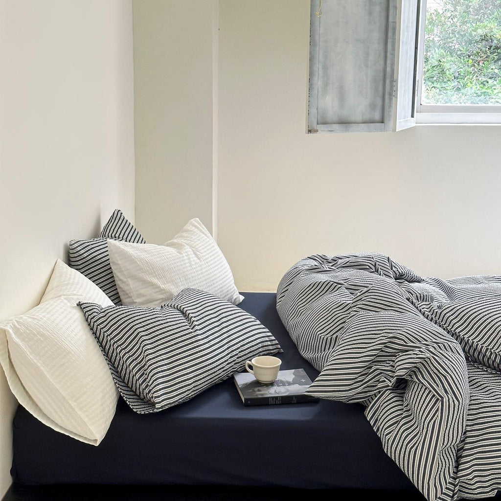 Harbor Breeze Stripe Seersucker Duvet Cover