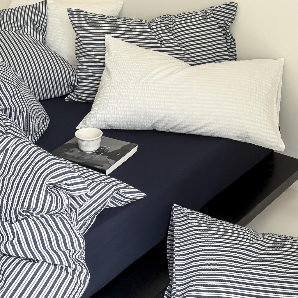 Harbor Breeze Stripe Seersucker Duvet Cover