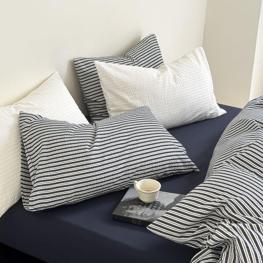 Harbor Breeze Stripe Seersucker Duvet Cover