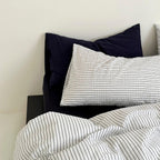 Coastal Mist Stripe Seersucker Duvet Cover