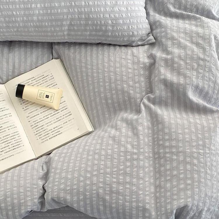 Frostline Stripe Seersucker Duvet Cover