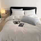 Cloud White Stripe Seersucker Duvet Cover