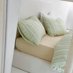 Willow Breeze Stripe Washed Cotton Duvet Cover Set