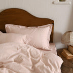 Glacier Vein Jacquard Cotton Bedding Set - Blush Rose
