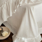 Soft-Grain Jacquard Cotton Ruffle Bedding