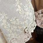 Earth-Tone Brushed Sateen Lace Ruffle Bedding Set