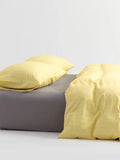 Yellow Pinstripe Cotton Duvet Cover